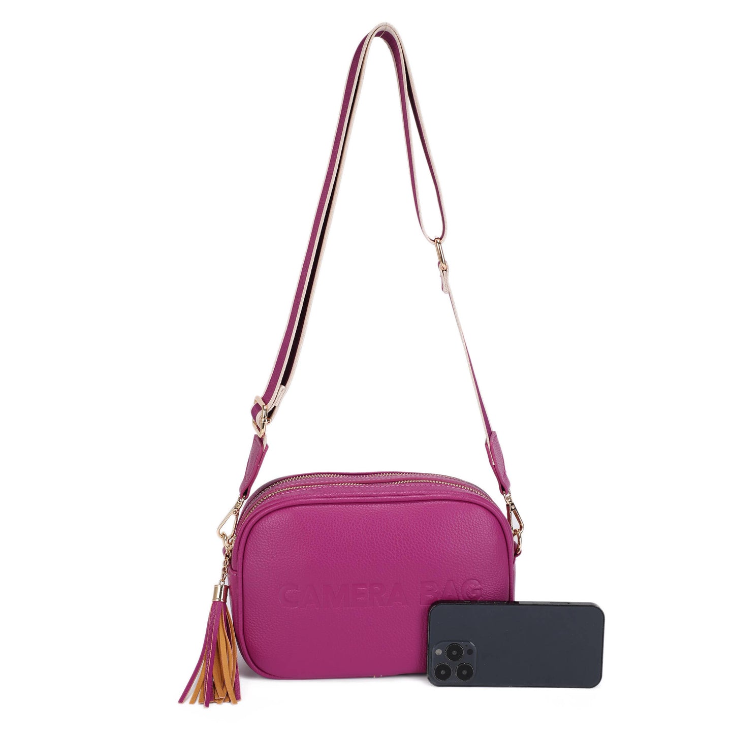 Yanira Double Compartment Crossbody Bag With Tassle