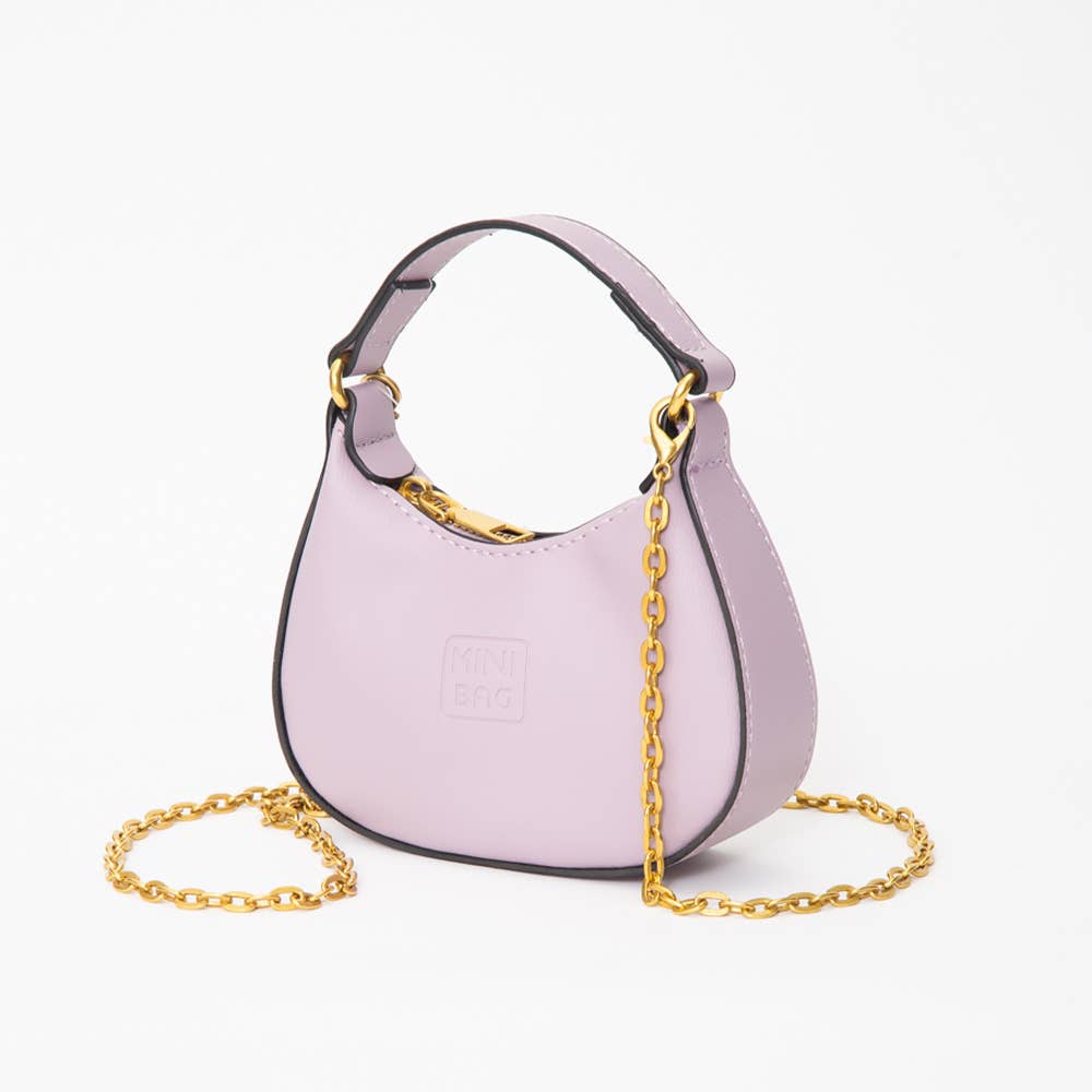 Faux Leather Chic Mini Hobo Handbag / Crossbody Bag