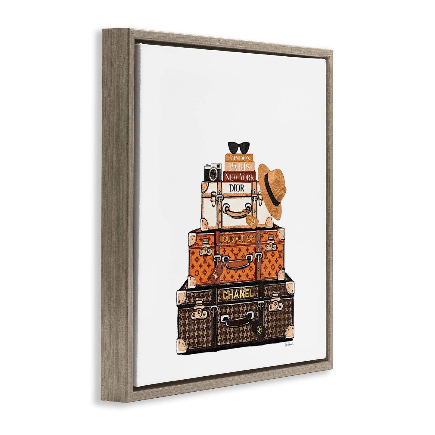 Luxury Travel Luggages - Framed Wall Art