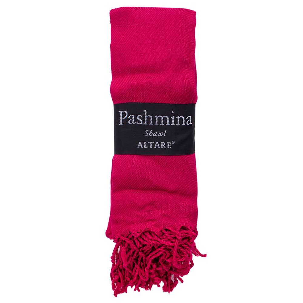 VISCOSE FRINGED PASHMINA SCARF SHAWL, 9129 AL