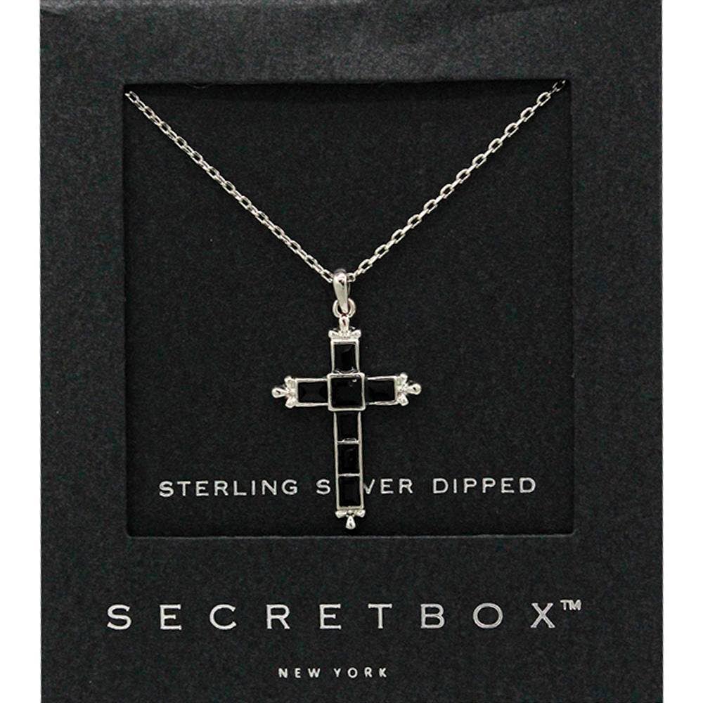 SECRET BOX 14K GOLD DIPPED CROSS  NECKLACE SB-210110