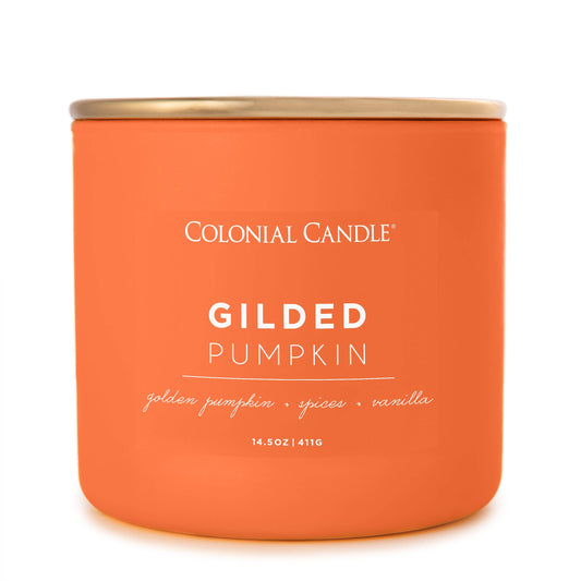 Pop of Color Gilded Pumpkin, 3 Wick, 14.5oz