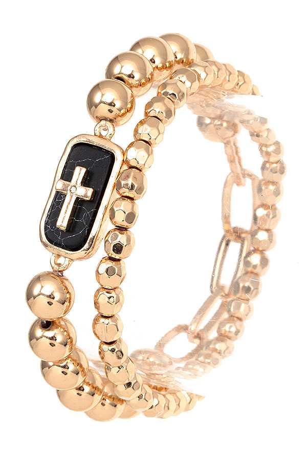 SEMI PRECIOUS BEAD ACCENT BRACELET 168