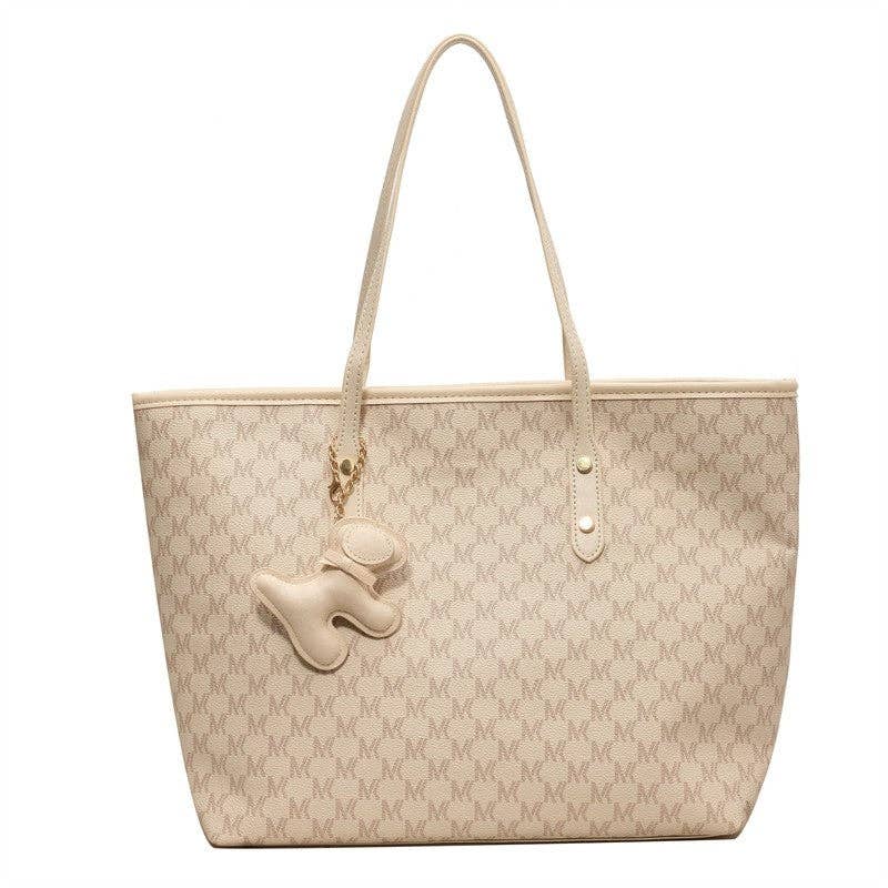 Fashion Print Tote Bag With Pendant