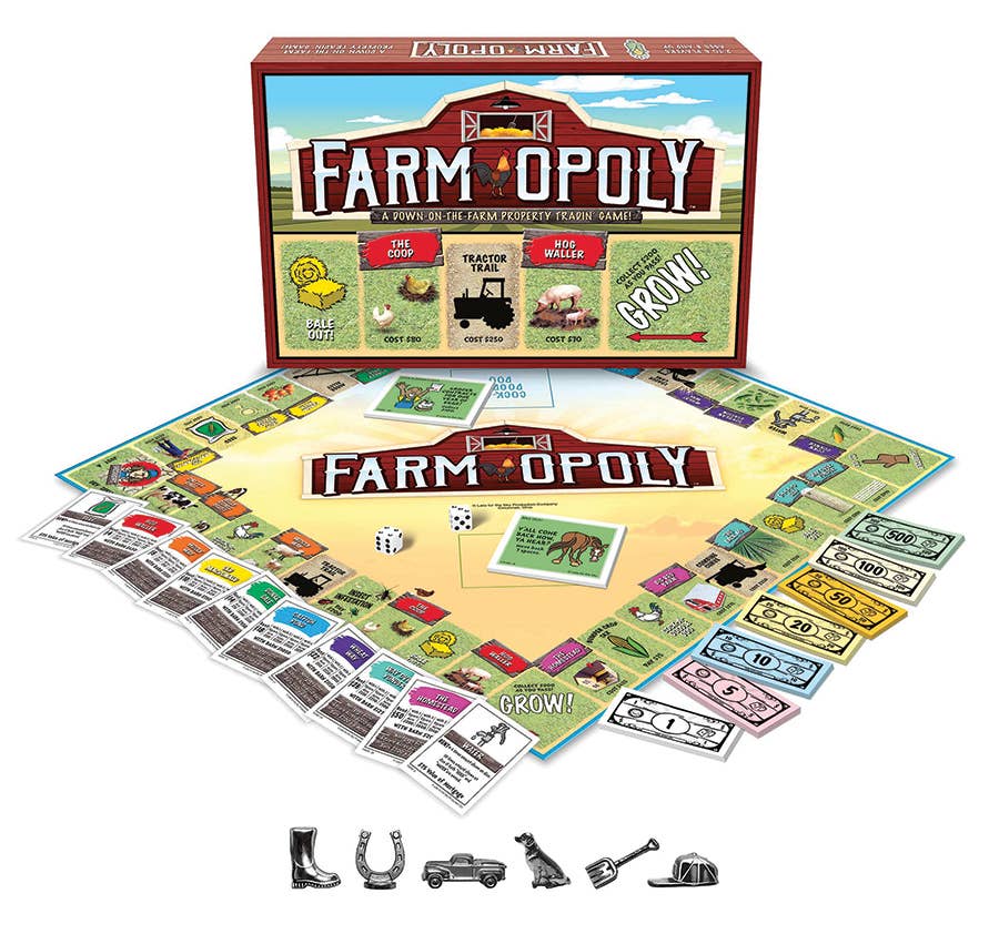 Farm-Opoly (new design) Board Game, by Late for the Sky