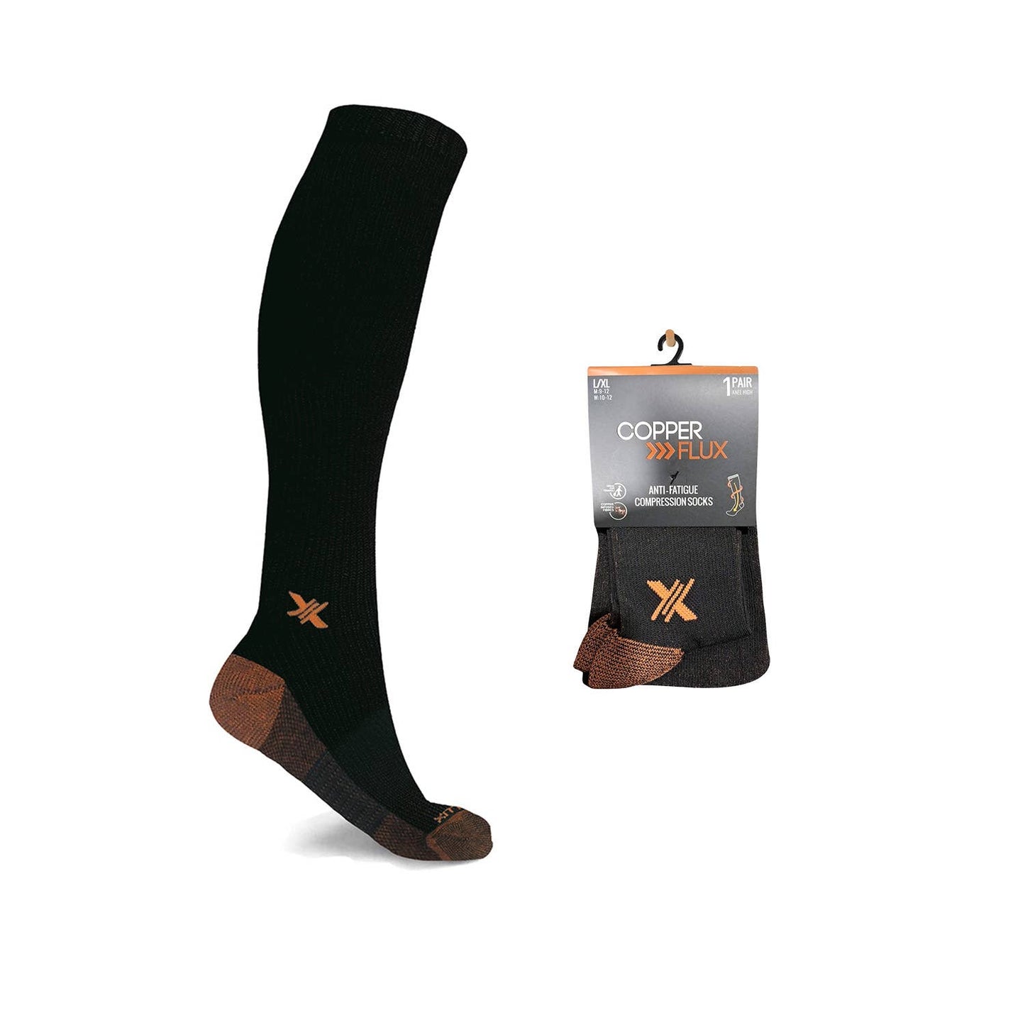 COPPER COMPRESSION SOCKS WITH FREE DISPLAY (24-PAIRS)