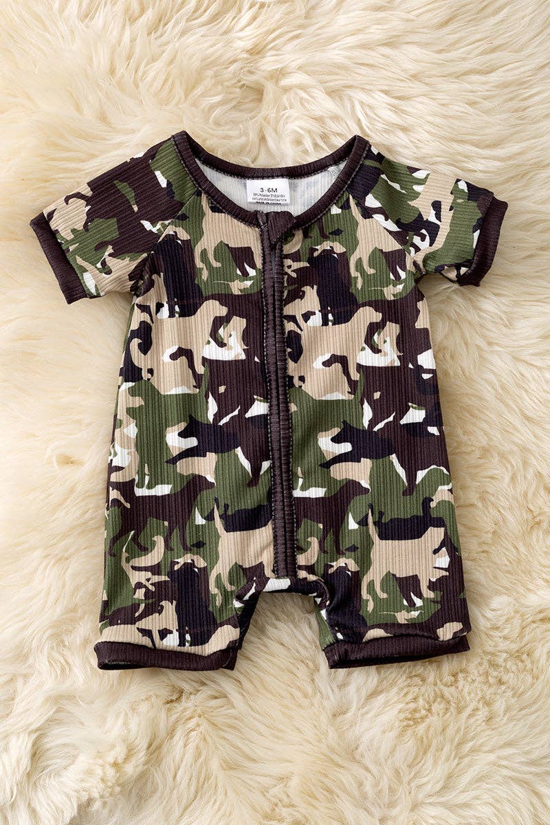 Camouflage  printed baby romper. RPB60250 SOL