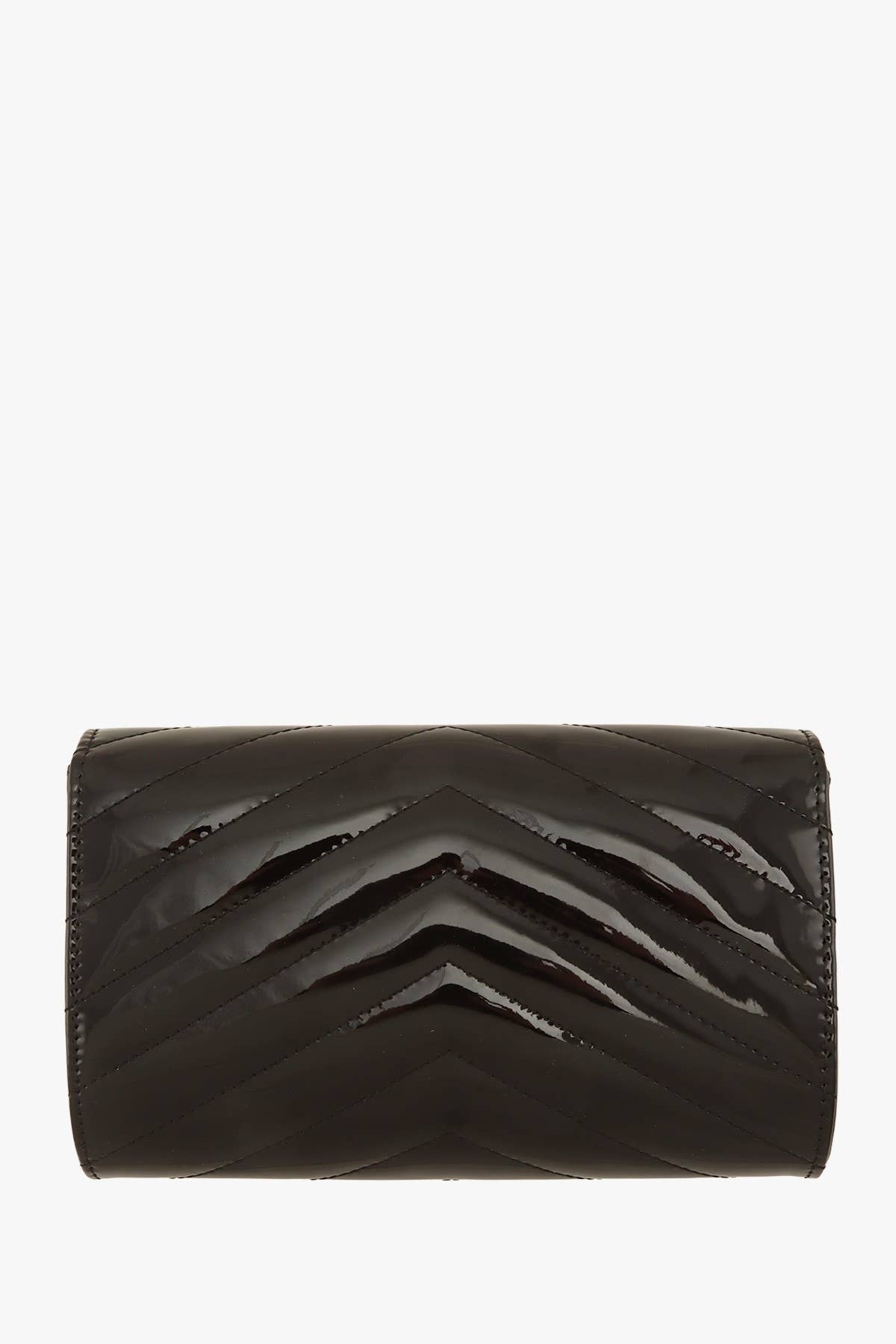 High-shine Chevron Quilted Crossbody Bag