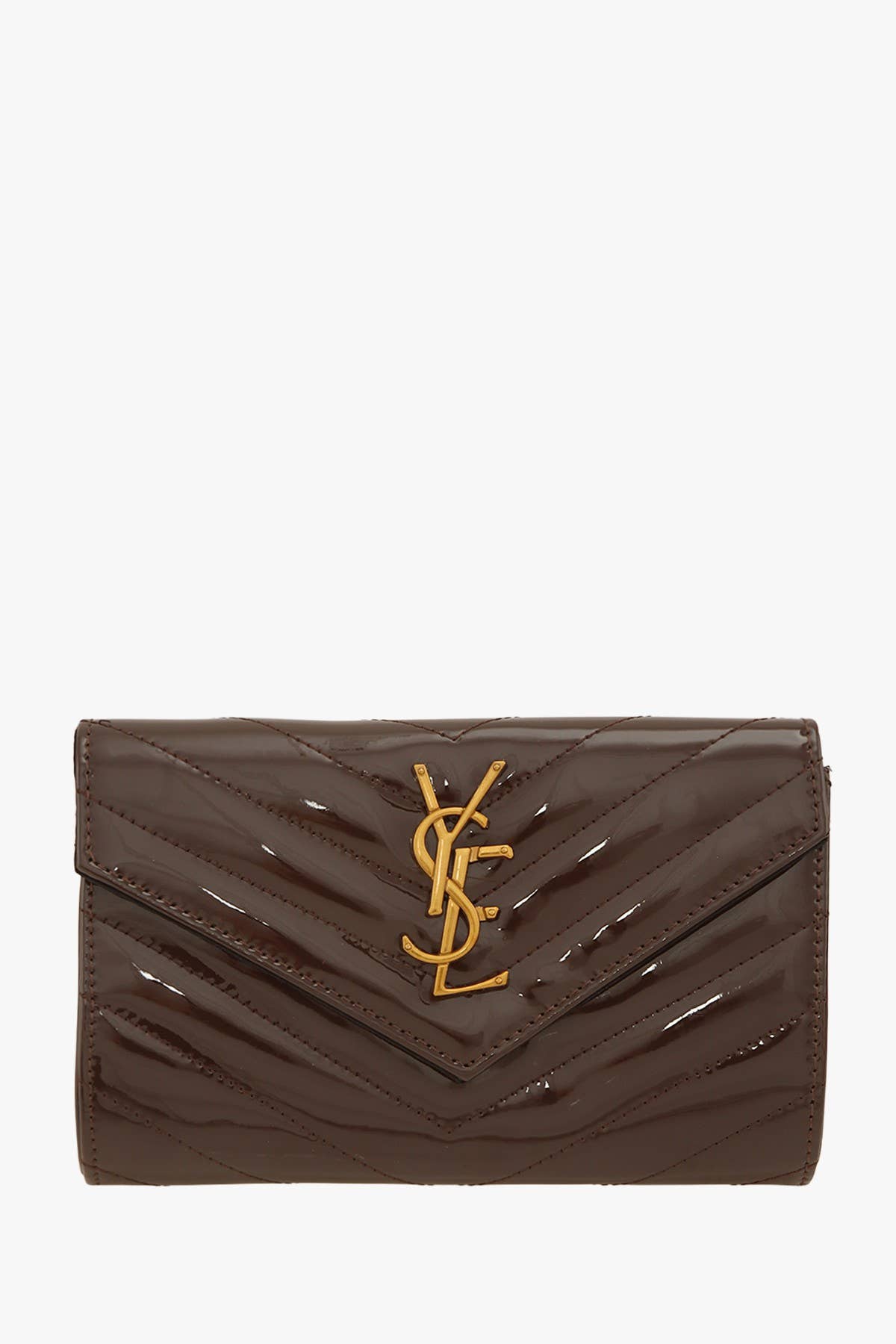 High-shine Chevron Quilted Crossbody Bag