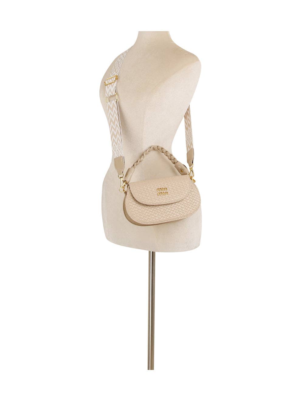 Braided Charm Woven Mini Crossbody