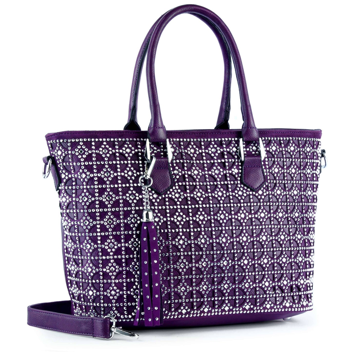 Sparkling Rhinestone Shopper Tote