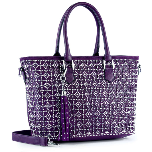 Sparkling Rhinestone Shopper Tote
