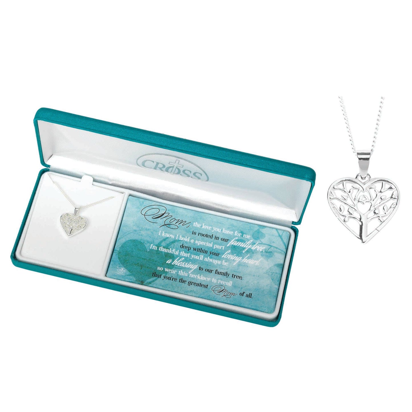 Necklace Mom Heart of Family Tree