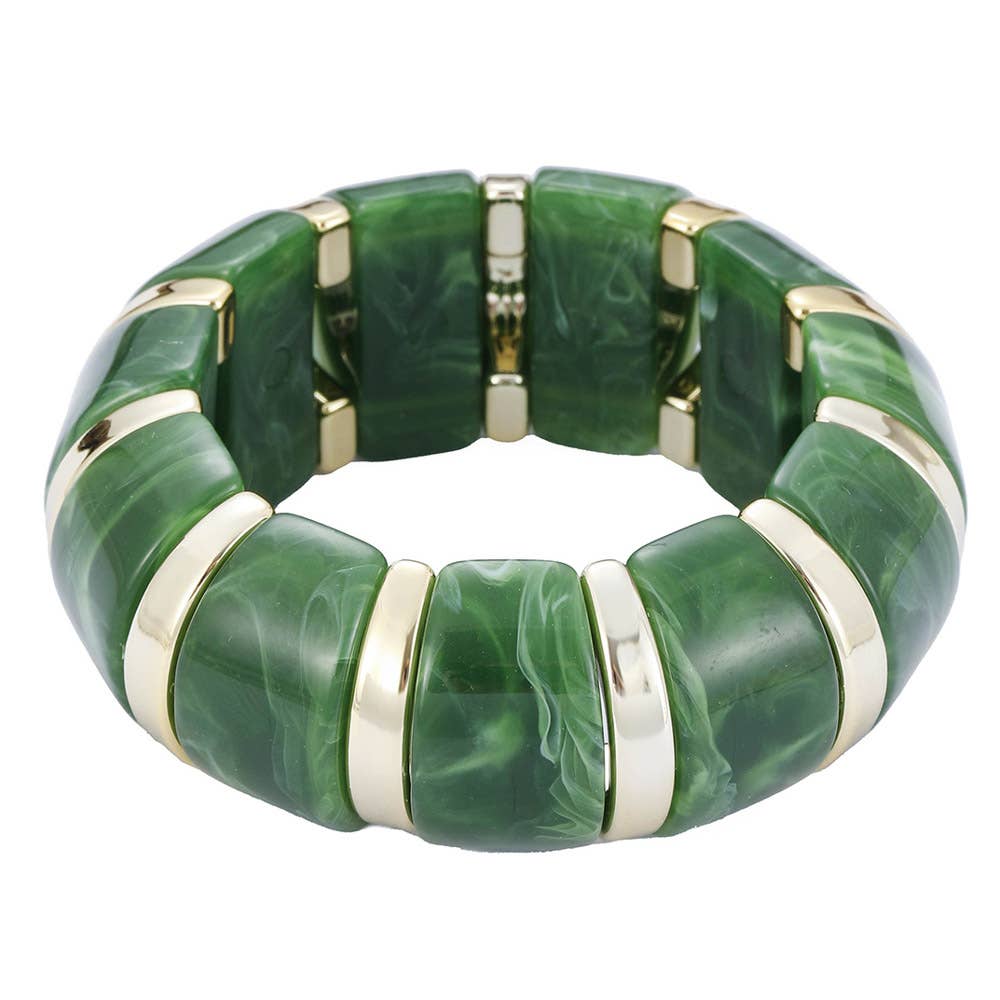 MARBELD NUGGET STRETCH BRACELET, 84602