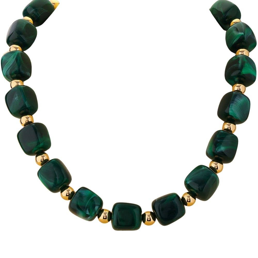CHUNKY COLOR BEADED NECKLACE, ND 10539
