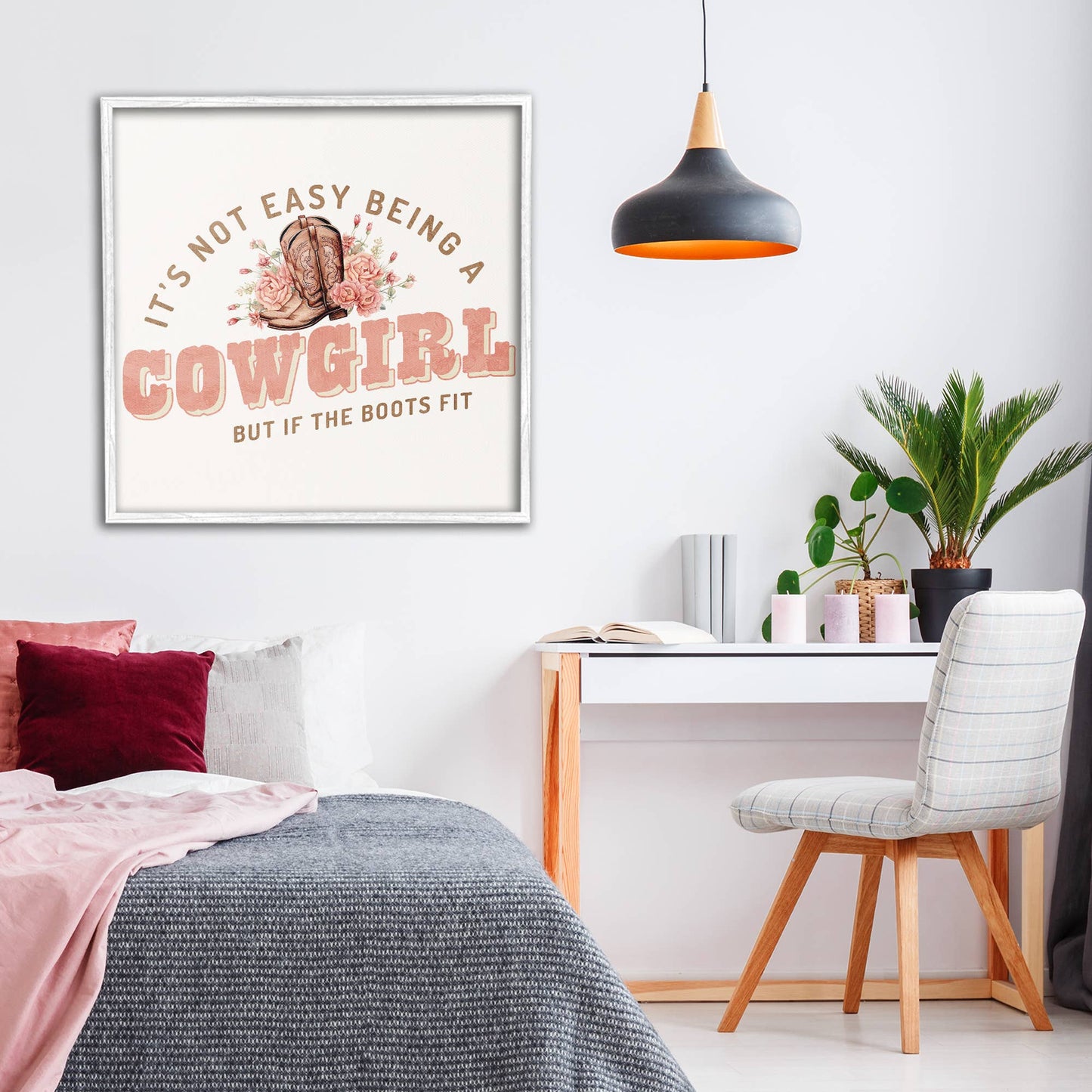 Not Easy Being Cowgirl - Framed Wall Art
