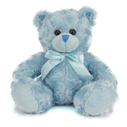 6″ & 11″ Blue Ribbon Teddy Bear | Soft Sitting Plush