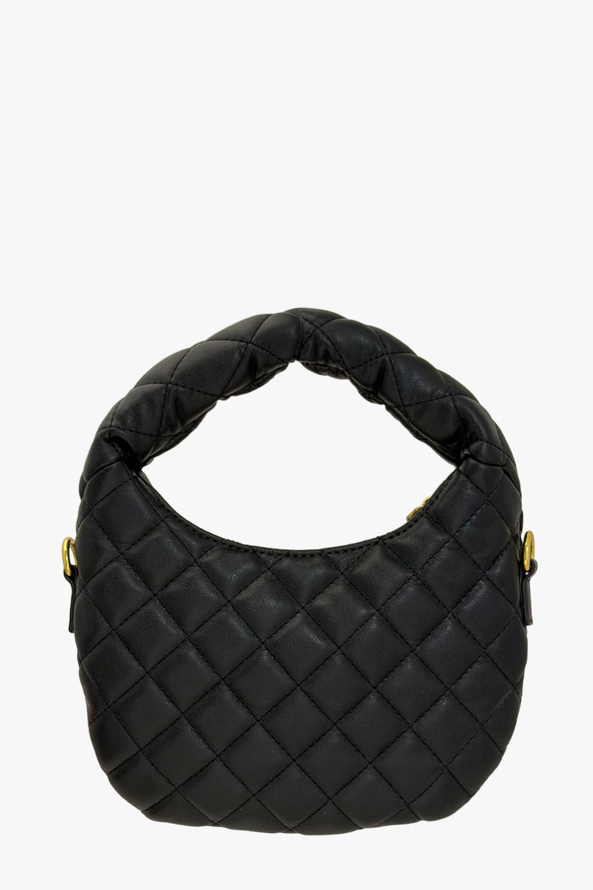 DIAMOND QUILTED BOXY CRESCENT CROSSBODY BAG 6910