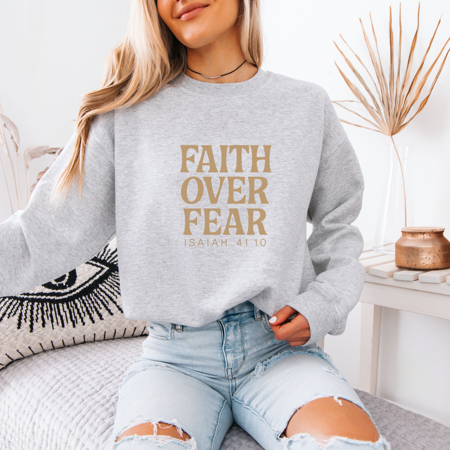 Faith Over Fear Crewneck Sweatshirt