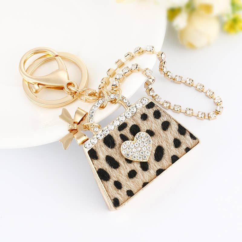 Leopard Print Bag Keychain Pendant