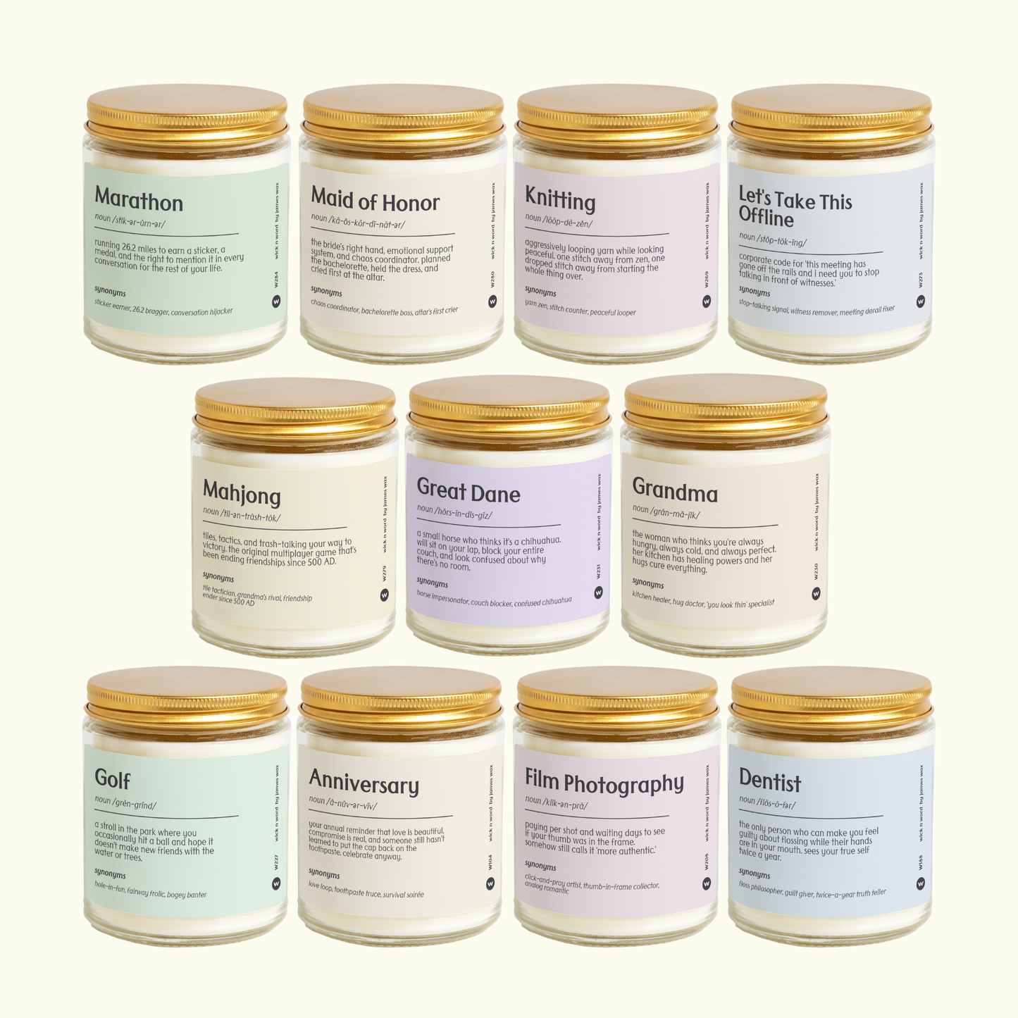 *New* Anxiety Relief Definition Candle 9oz Soy Candle W307
