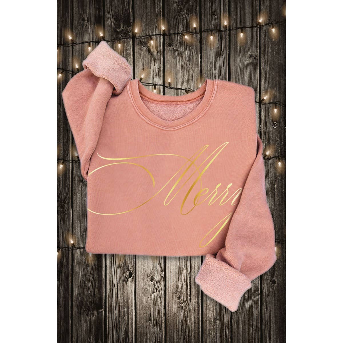 MERRY GOLD FOIL MINERAL SWEATSHIRTS
