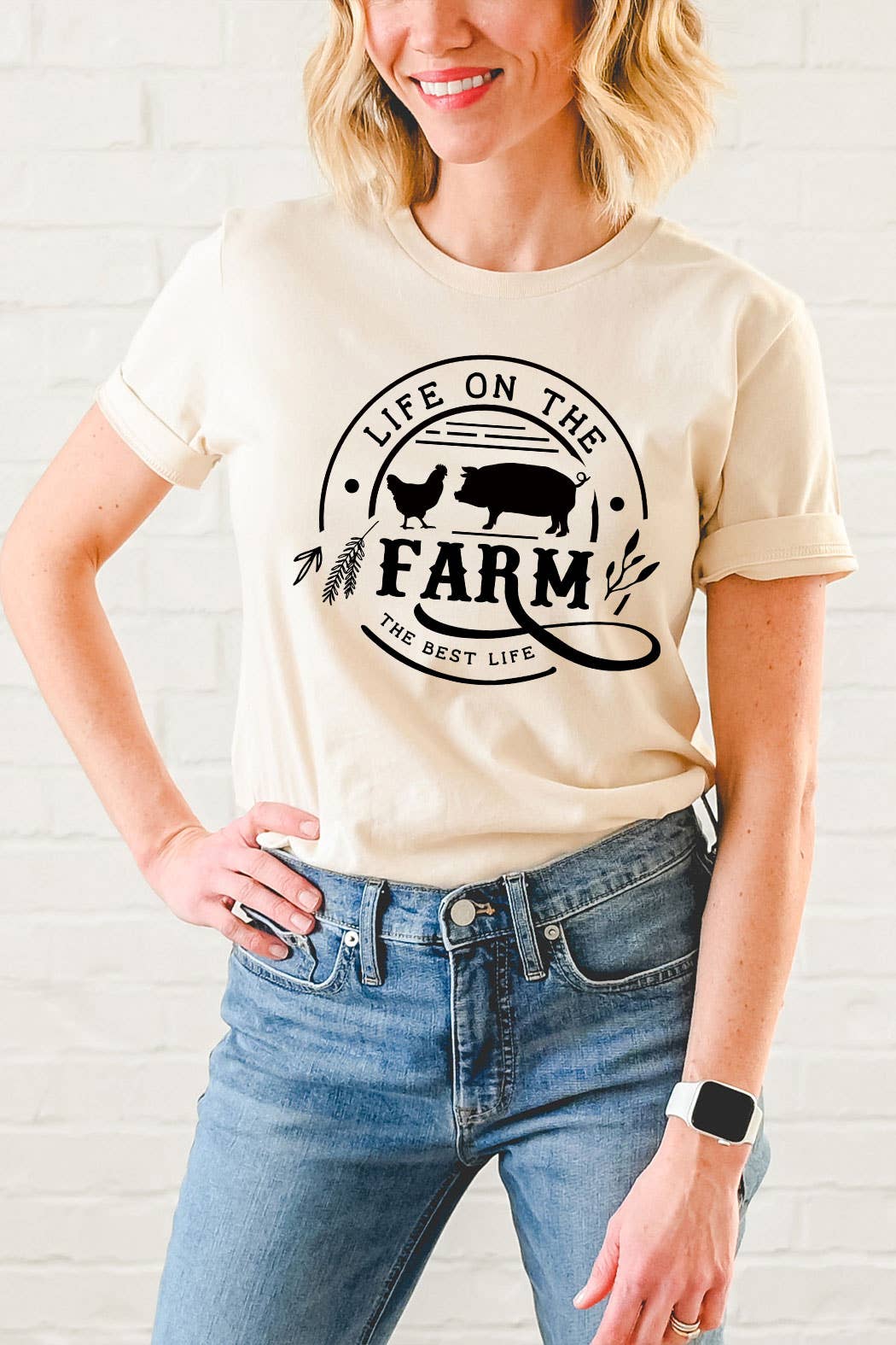 Life On The Farm Basic Graphic Tee