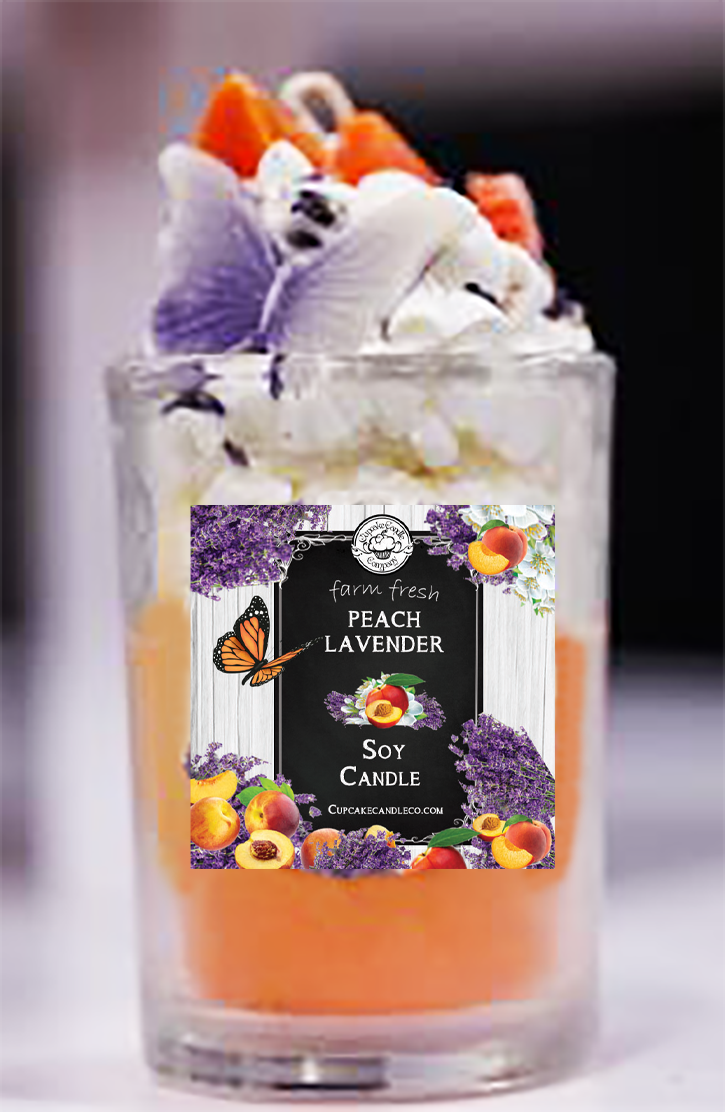 Lavender Peach Soy Drink Candle