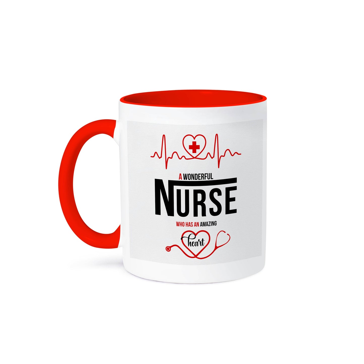 3dRose, Wonderful Nurse with an Amazing Heart Nurses Theme, Mug