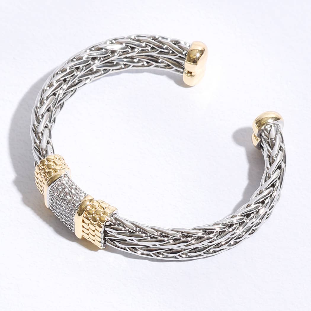 5MM Ponytail Pave Bangle Bracelet