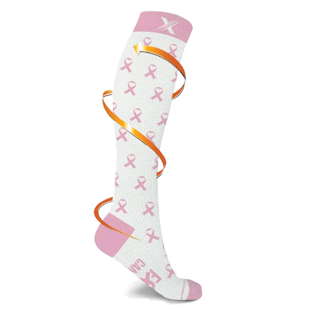 BCA KNEE-HIGH HOPE & LOVE COMPRESSION SOCKS - 3 ASST STYLES