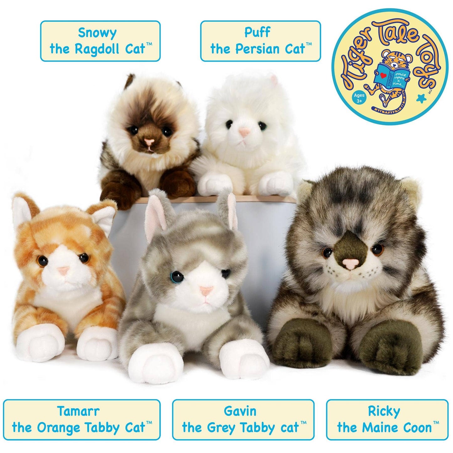 Snowy The Ragdoll Cat | 12 Inch Stuffed Animal Plush