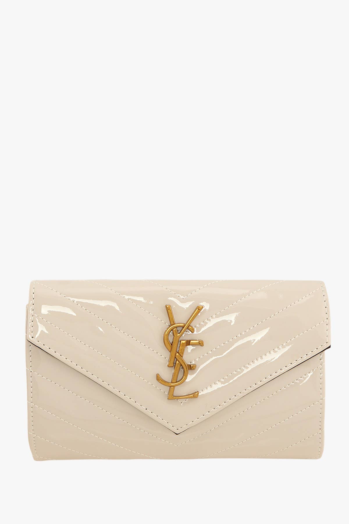 High-shine Chevron Quilted Crossbody Bag
