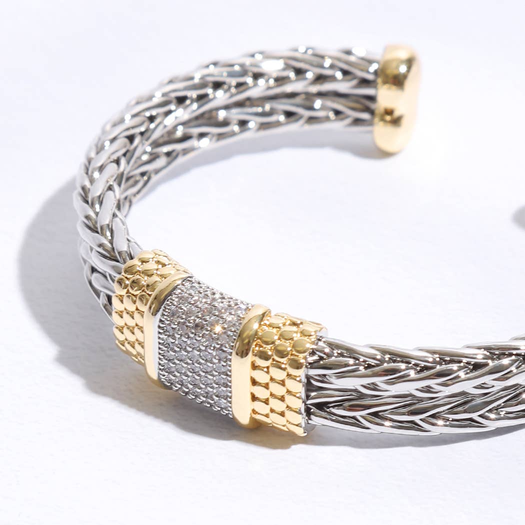5MM Ponytail Pave Bangle Bracelet