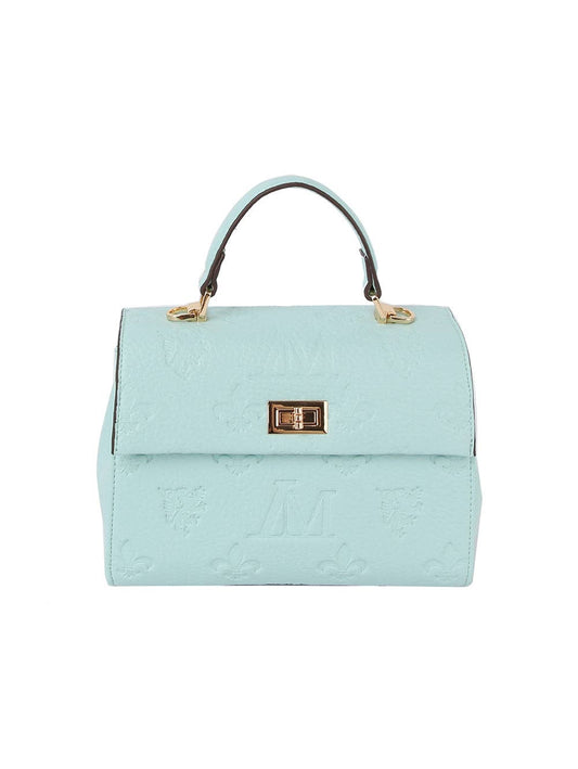 Monogram front flap satchel bag