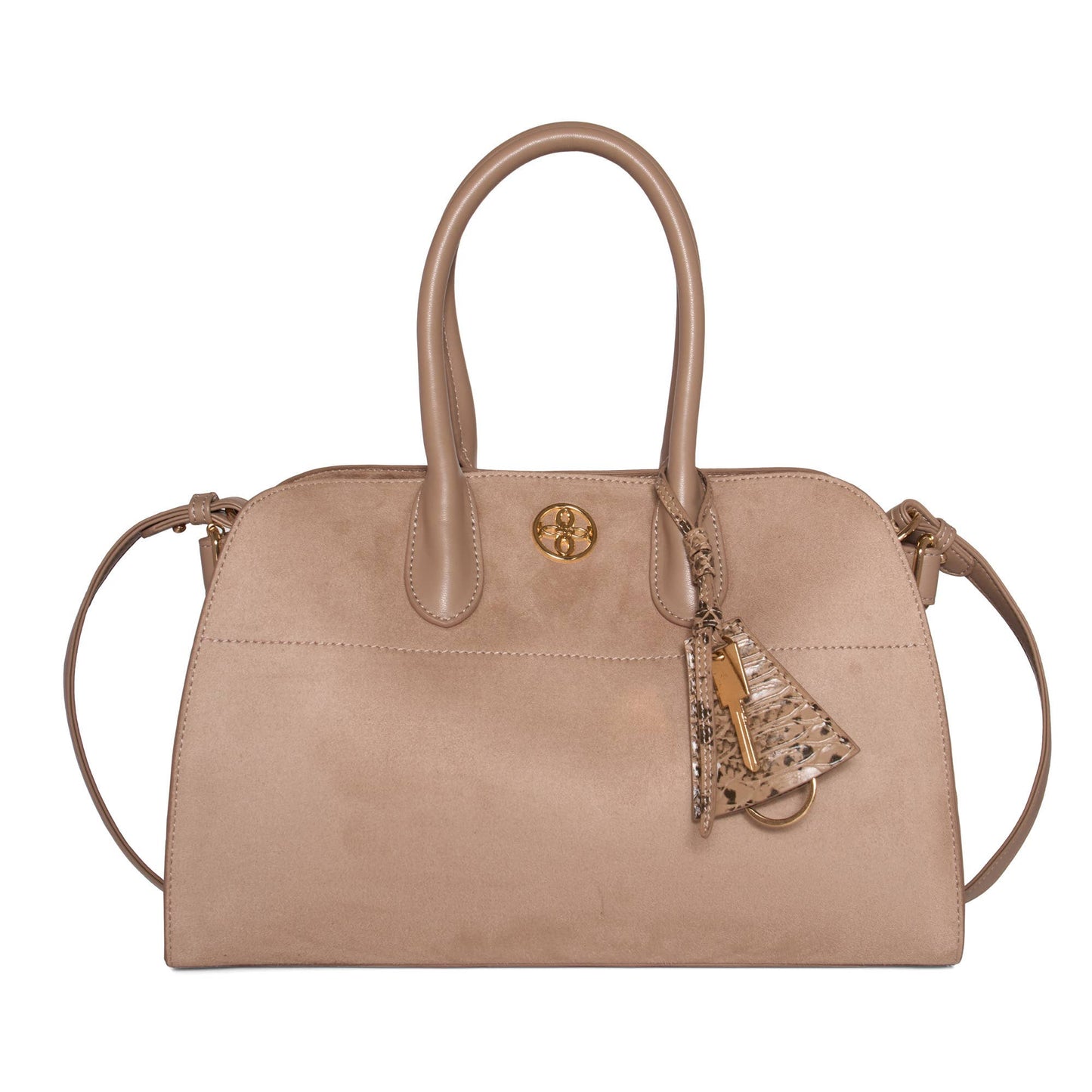 Aurora Suede Tassel Satchel  Chic Top Handle Handbag Purse