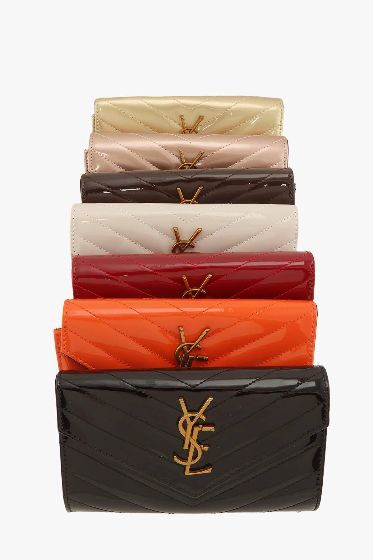 High-shine Chevron Quilted Crossbody Bag