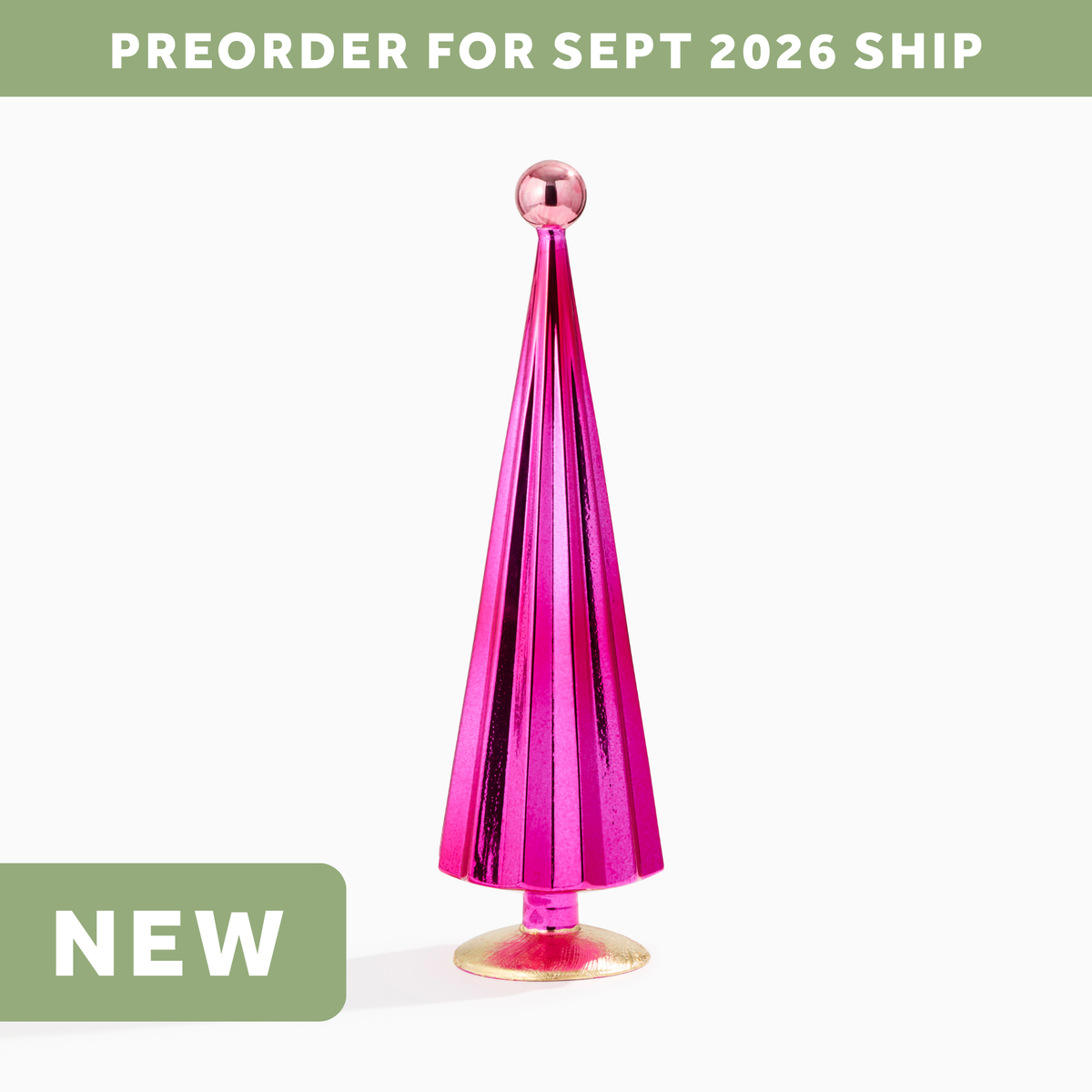 Pink Prism Glass Christmas Tree - Large