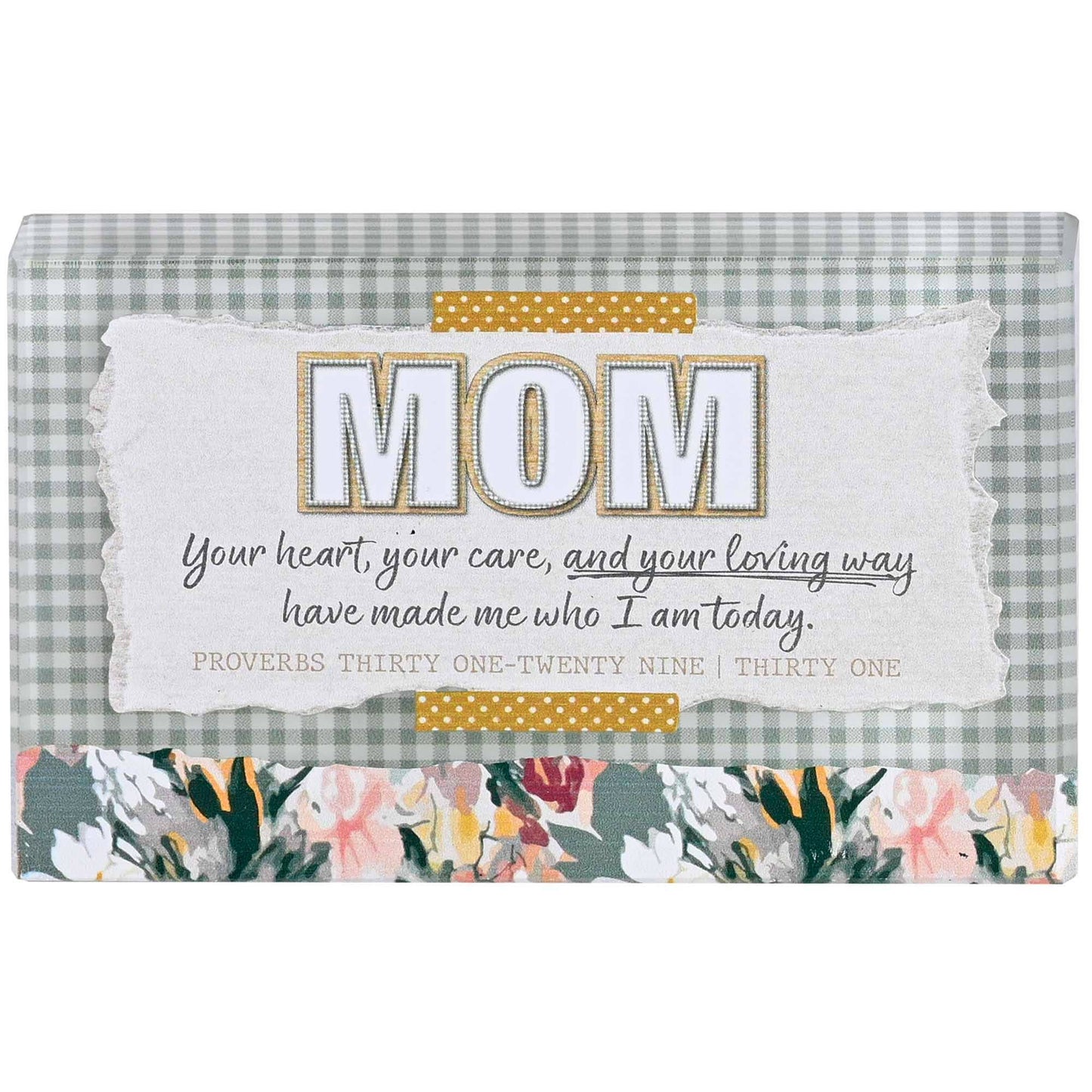 Tabletop Glass plaque Mom Your Heart