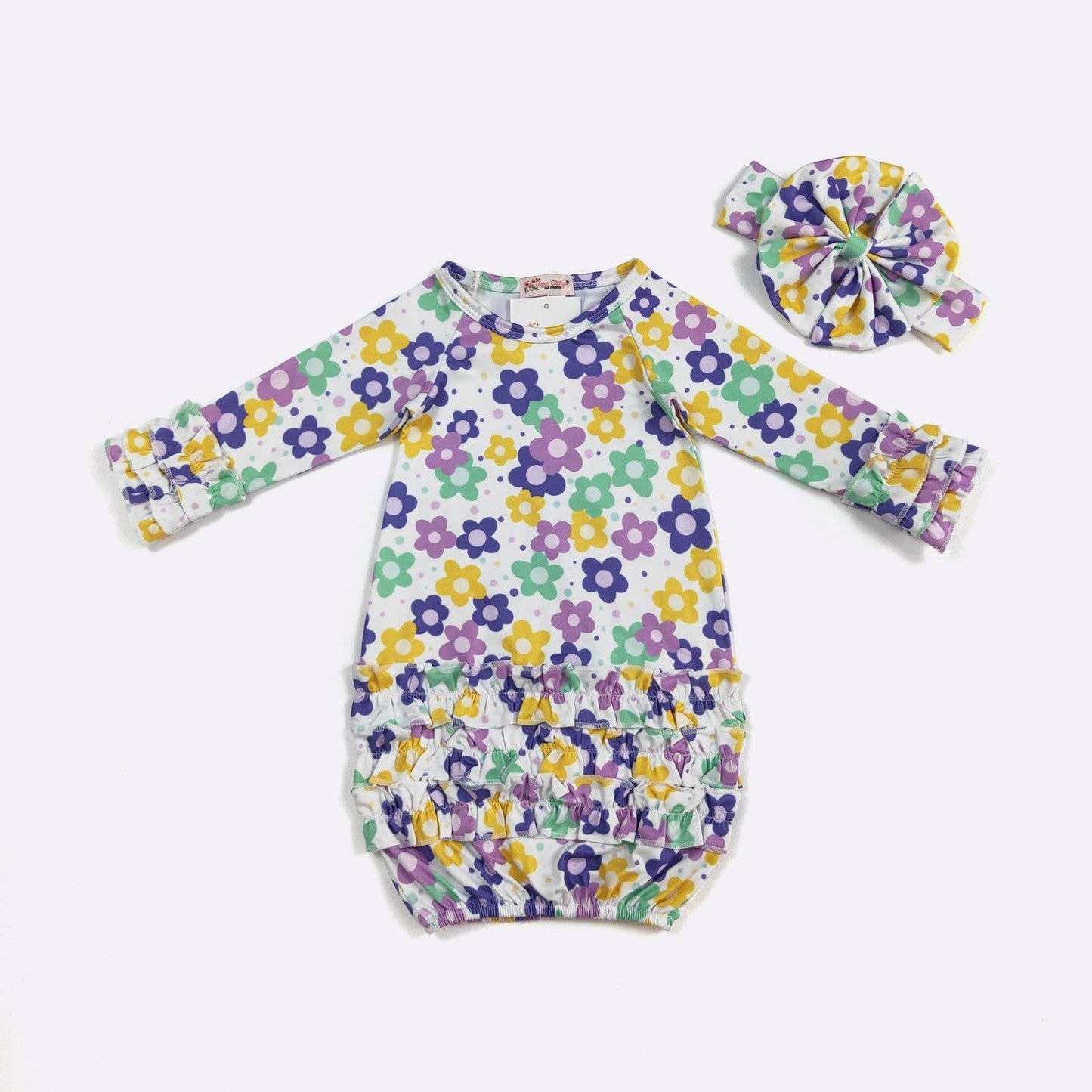 Violet Daisy Baby Gown
