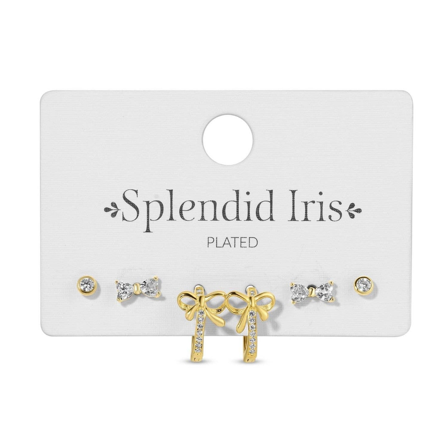 Bow Sparkle Earring Set of 3