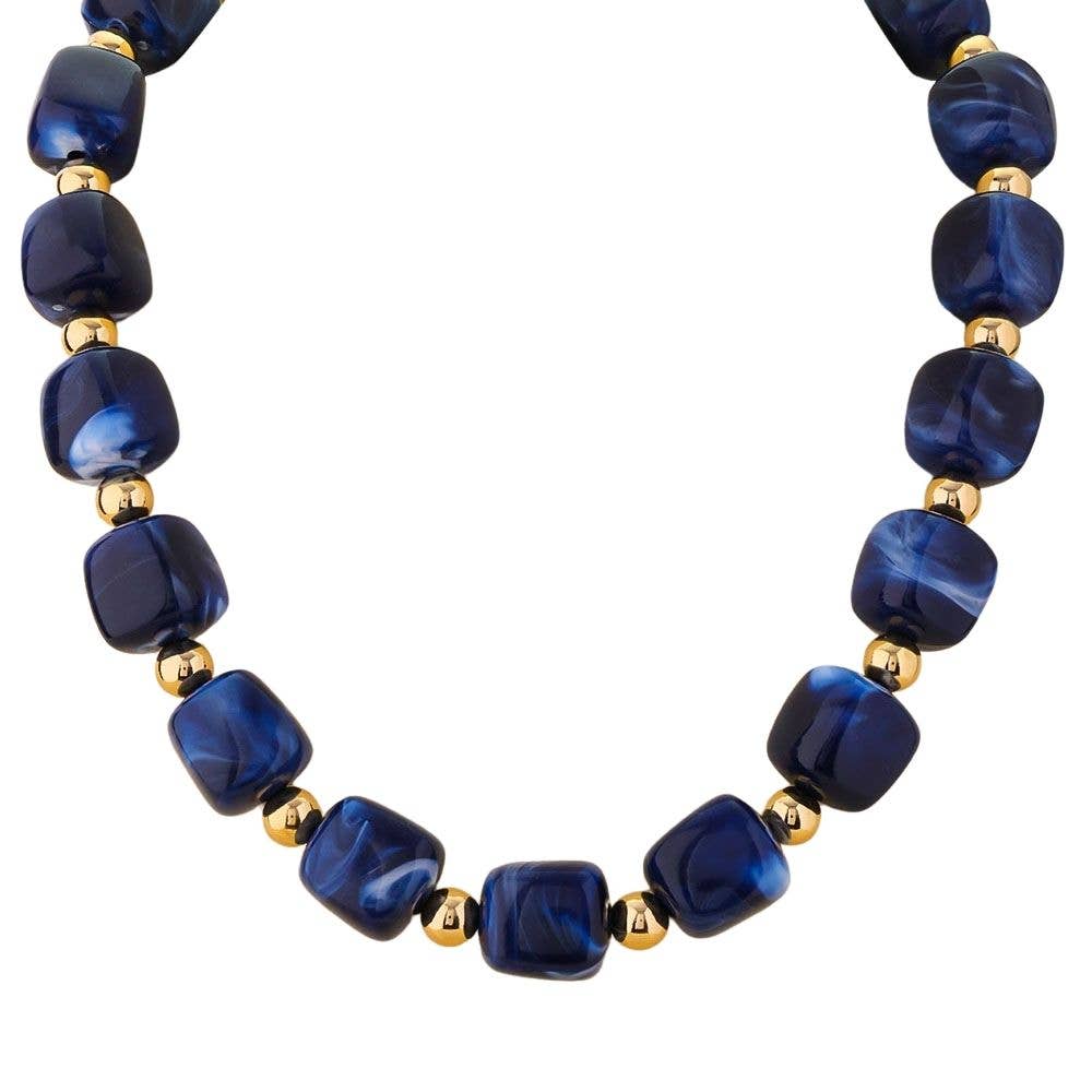 CHUNKY COLOR BEADED NECKLACE, ND 10539