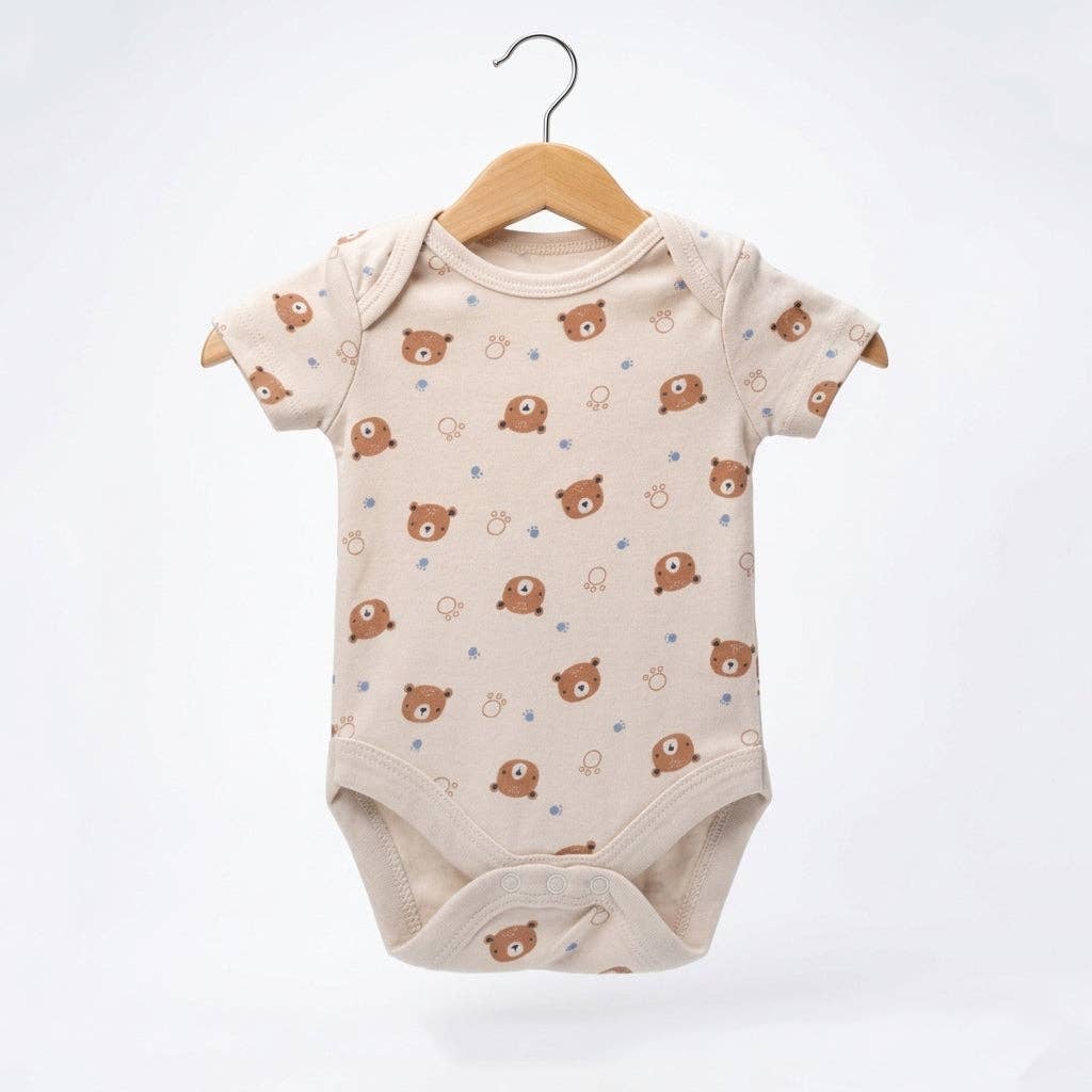 Pack of 3 Baby Bear Mommy Hugs Pattern Bodysuits
