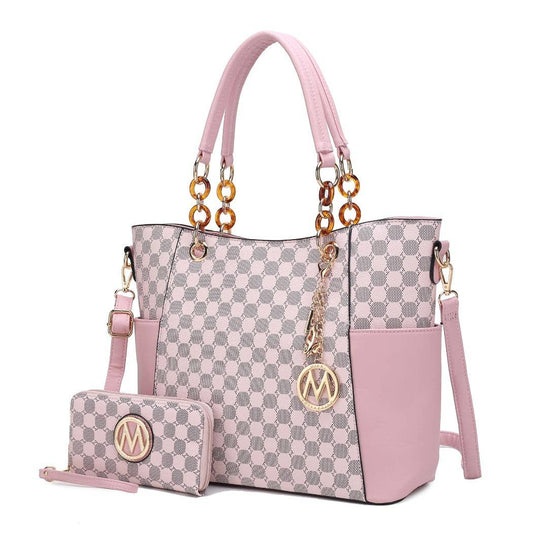 Merlina 2 PCS Women Tote Handbag with Wallet by Mia K