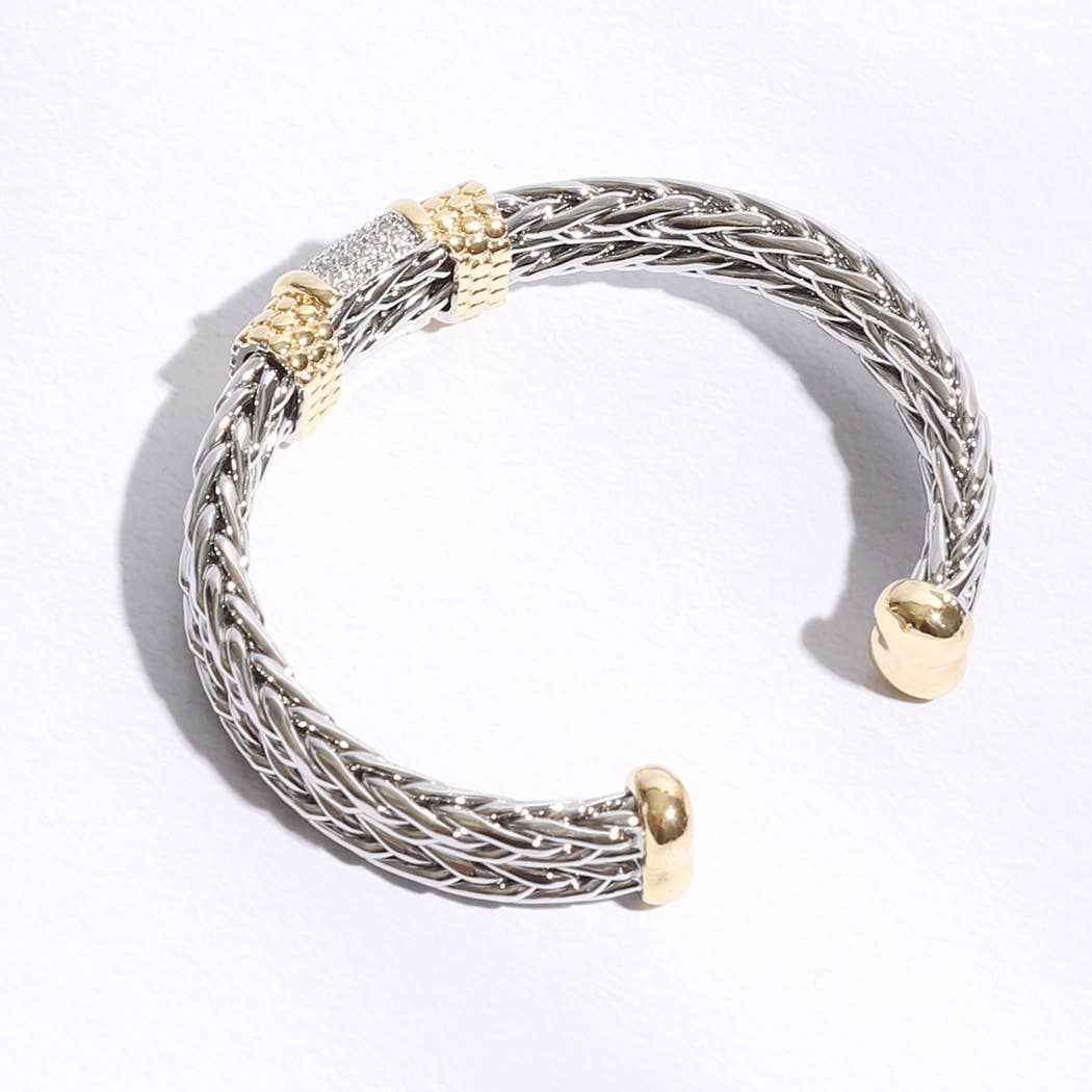 5MM Ponytail Pave Bangle Bracelet