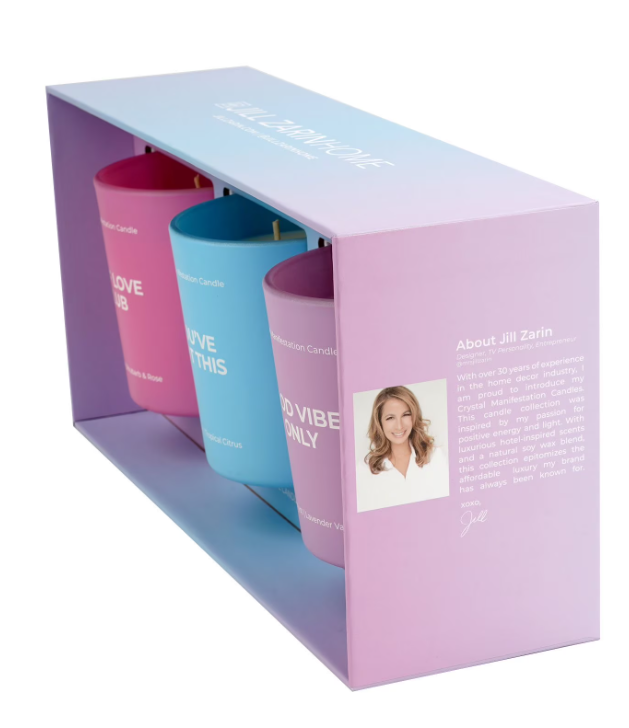 Jill Zarin Crystal Manifestation Candle –10 oz x 3, SelfLove