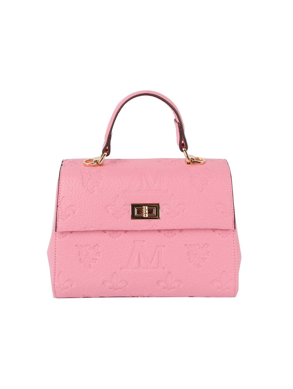 Monogram front flap satchel bag