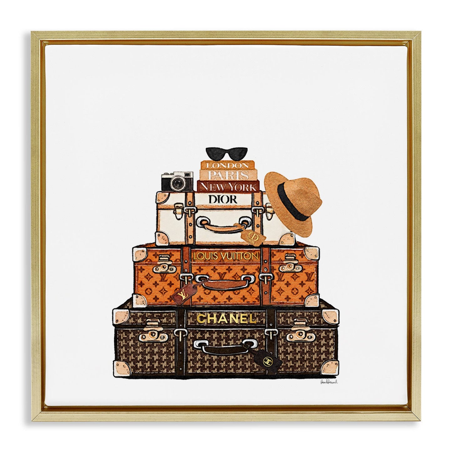 Luxury Travel Luggages - Framed Wall Art