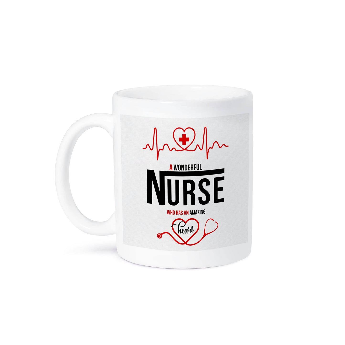 3dRose, Wonderful Nurse with an Amazing Heart Nurses Theme, Mug