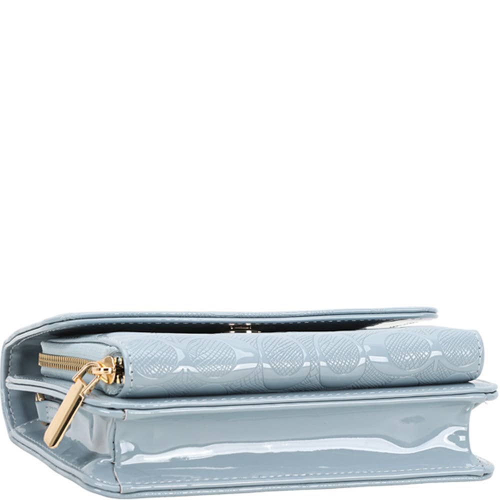 FAUX LEATHER MONOGRAM CROSSBODY BAG, QP 1331